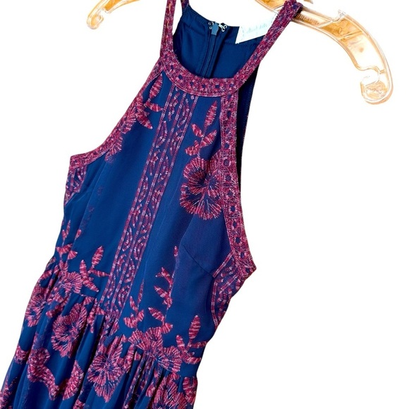 Altard State Embroidered Halter Sleeveless Maxi Dress, Small - Picture 6 of 13